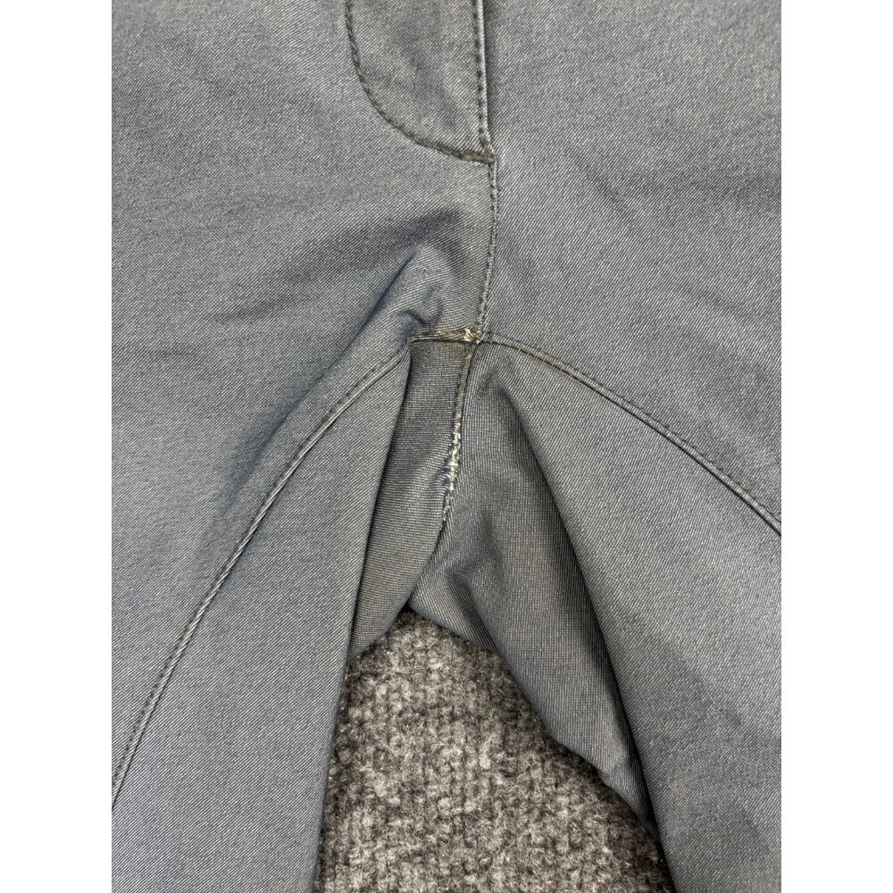 Animo Pants Womens Medium Gray Riding Breeches Silicone Knee Grip Made Italy - Picture 6 of 9